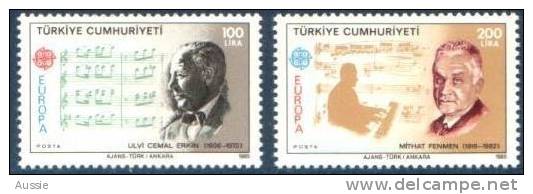 Cept 1985 Turquie Turkije Yvertn° 2462-63 *** MNH Musique - 1985