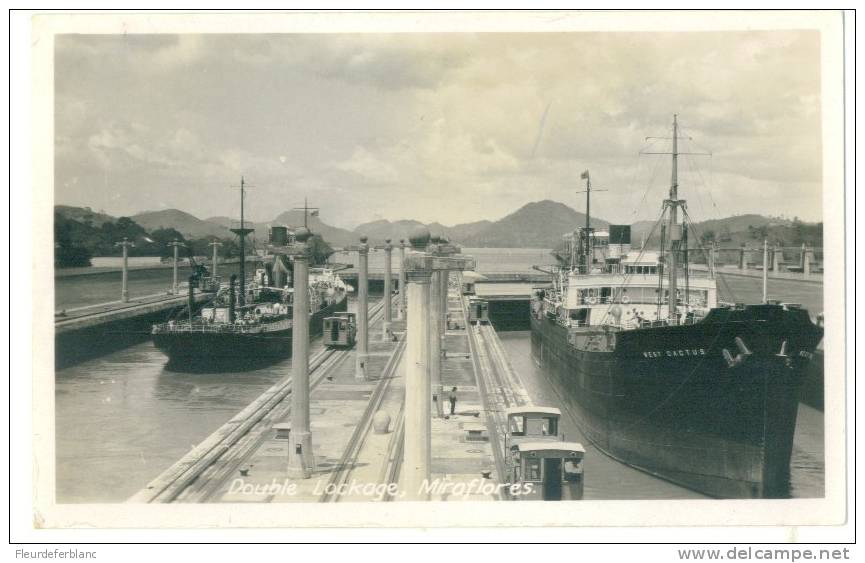 Canal De PANAMA  - CPSM - Double Lockage, MIRAFLORES ... écluse, Locks, Ship "westcatus", Bateaux - Panama