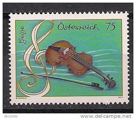 02.2011  Austria  " Geige "  **MNH - Unused Stamps