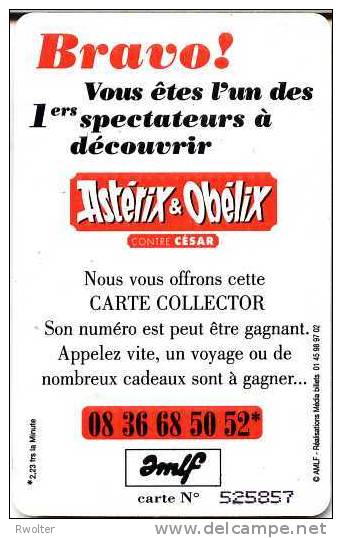 @+ Carte Cinéma : Cesar (Film Asterix ) - Verso Amlf - Cinécartes