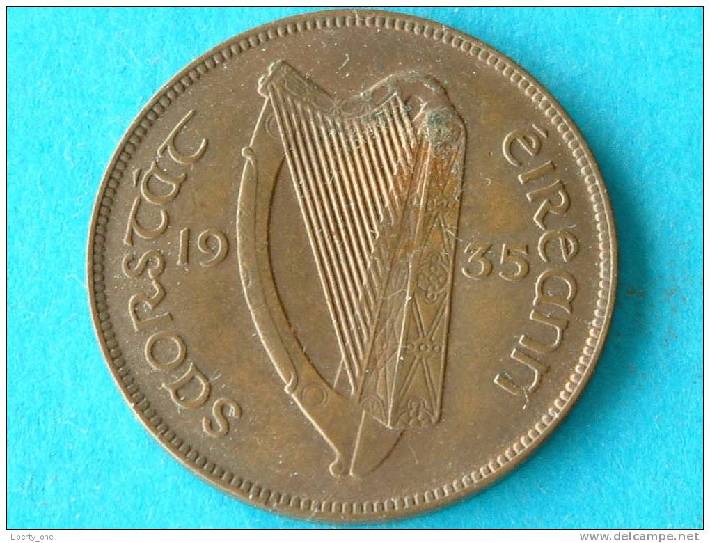 1935 - 1 PENNY / KM 3 (  For Grade, Please See Photo ) !! - Irlande