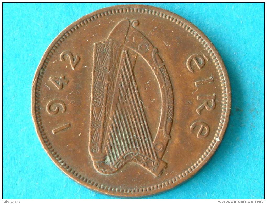 1942 - 1 PENNY / KM 11 (  For Grade, Please See Photo ) !! - Irlande