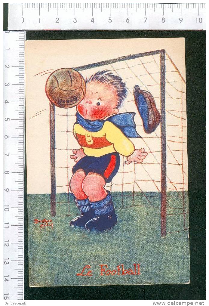 Jolie Carte Illustrateur Béatrice Mallet Foot Football Ballon But - Mallet, B.