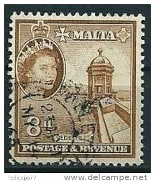 Malta 1956/57  QE II - Pictorial  8 P  Mi-Nr.246  Gestempelt / Used - Malte (...-1964)