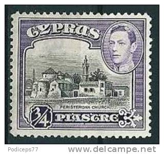 Zypern  1938  George VI - Pictorial  3/4 Pia   Mi-Nr.139  Falz * / MH - Chypre (...-1960)