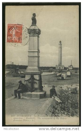 59 DUNKERQUE / Le Monument De François Tixier, Sauveteur / - Dunkerque