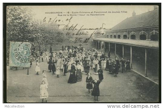 59 HAUBOURDIN / école Primaire Et Pensionnat De Jeunes Filles, Rue De La Deûle, Cour De Récréation / - Haubourdin