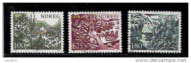 Norge - Norway - Norwegian Trees - Used Stamps