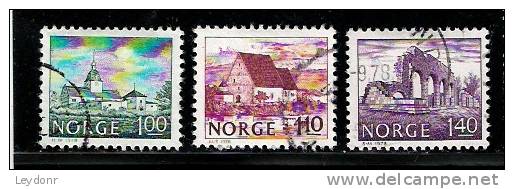 Norge - Norway - Austrat Manor, Trondenes Church, Ruins Of Hamar Cathedral - Used Stamps