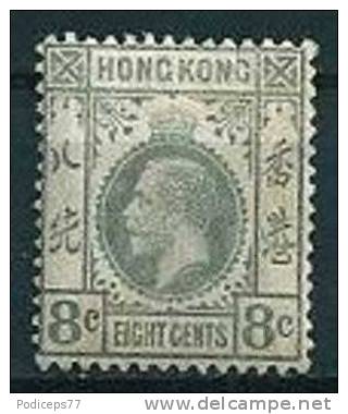 Hongkong  1912  George V  8 C (Wz Multi CA)  Mi-Nr.102  Falz * / MH - Ungebraucht