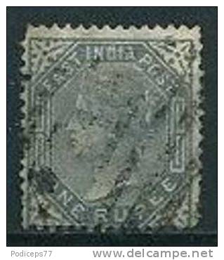 Indien  1874/76  Q. Victoria 1 Rupie Grau  Mi-Nr.30  Gestempelt / Used - 1882-1901 Imperium