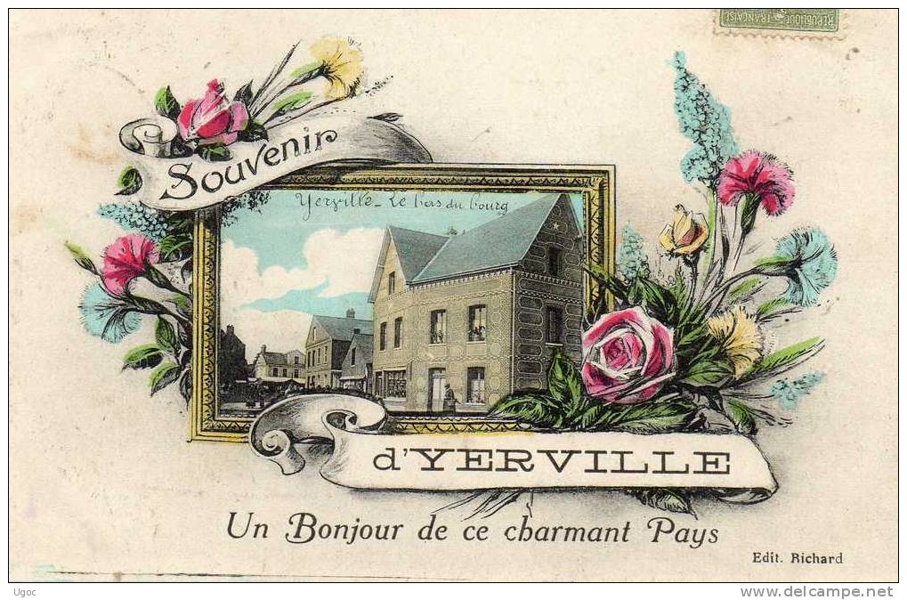 CPA - 76 - Souvenir D'YERVILLE - 553 - Yerville