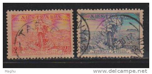 Australia Used 1936, 2d / 3d  Cent., Of  Telephone Cable, Telecom, - Usati