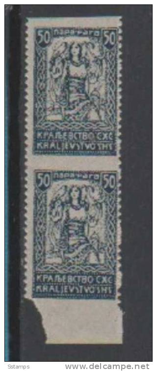 YUSP-1920-MH-127 JUGOSLAVIJA JUGOSLAWIEN SLOVENIA VERIGARI ERROR HORISONTAL IMPERFORATE NEVER HINGED - Non Dentelés, épreuves & Variétés