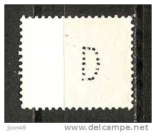 Switzerland 1960  Freimarken  (o) Mi 697x  (Perfin D) - Gezähnt (perforiert)