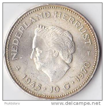 Coin The Netherlands - Pays Bas - Nederland 10 Guilders 1970 Queen Juliana - Zilveren En Gouden Munten