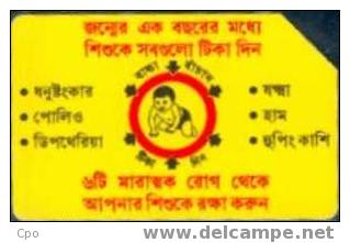 # BANGLADESH 6 Baby On Red Circle 50 Urmet   Tres Bon Etat - Bangladesh