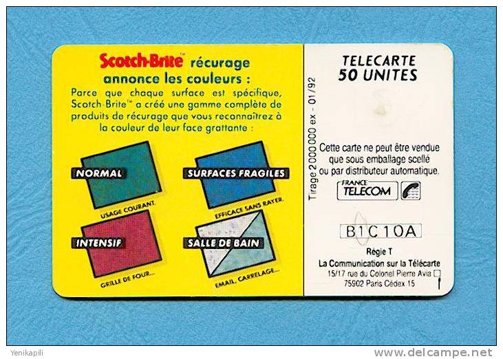 (  4187  ) - SCOTCH  BRITE  -  (  Variété  )   - *** BE *** - Voir Scan Réel - - Fehldrucke