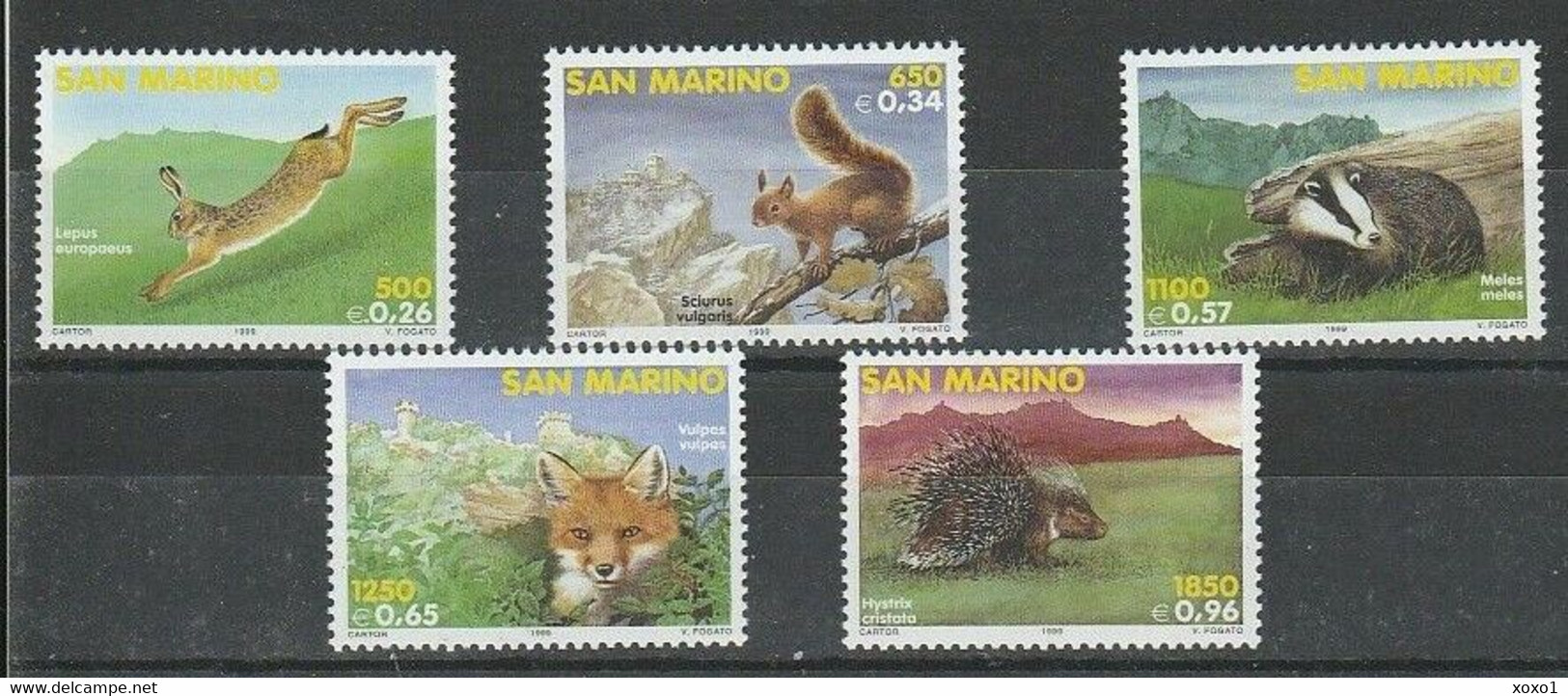 San Marino 1999 MiNr. 1845 - 1849 Fauna 5v  MNH** 6,00 € - Conejos