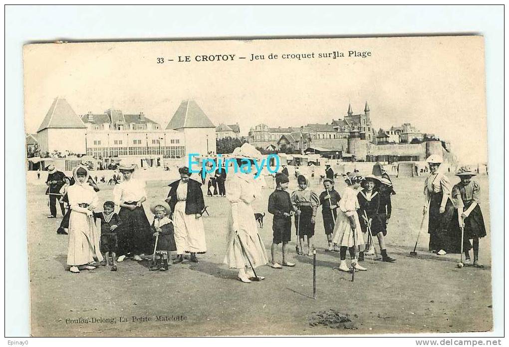 B - 80 - LE CROTOY - Jeu De Croquet Sur La Plage - Sport Loisir - éditeur Coulon Delong - Le Crotoy