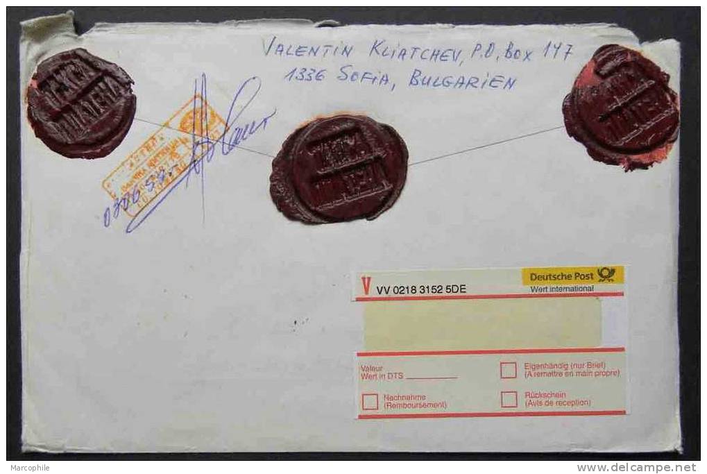 BULGARIE - SOFIA / 1989 LETTRE CHARGEE POUR L ALLEMAGNE (ref 1062) - Lettres & Documents