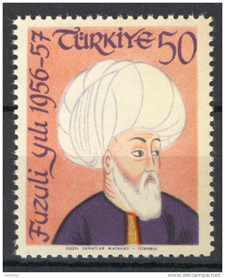 Turkey/Turquie/Türkei 1957, Fuzûlî **, MNH - Unused Stamps