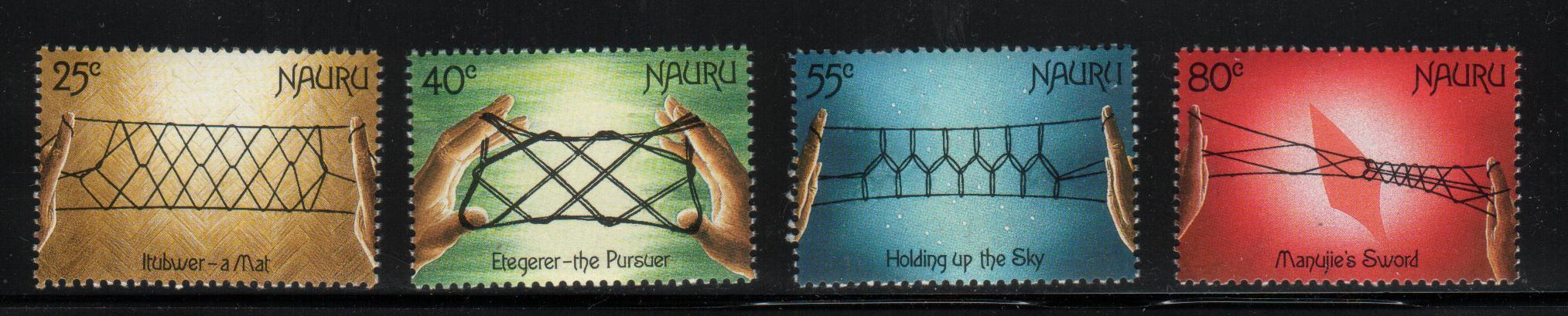 NAURU 1988 STRING CRAFT SET OF 4 NHM - Nauru