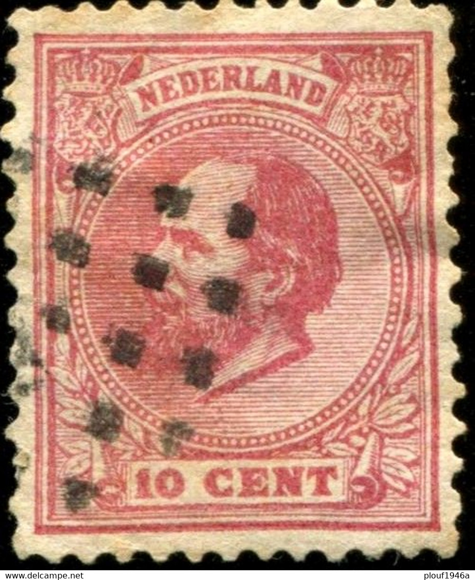 Pays : 384  (Pays-Bas : Guillaume III)   Yvert Et Tellier N° :   21 (o) [12½ X 12] ; NVPH NL 21 H - Used Stamps