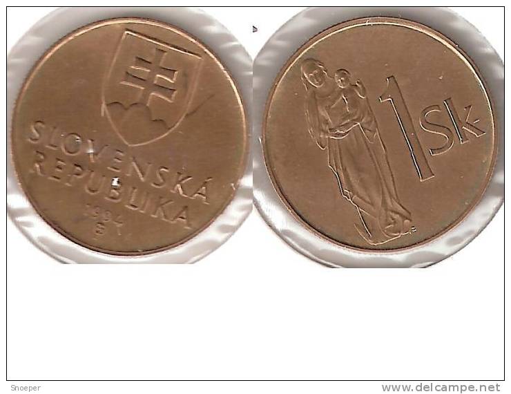 *slovakia 1 Koruna  1994 Km 12  Unc !!! - Slovakia