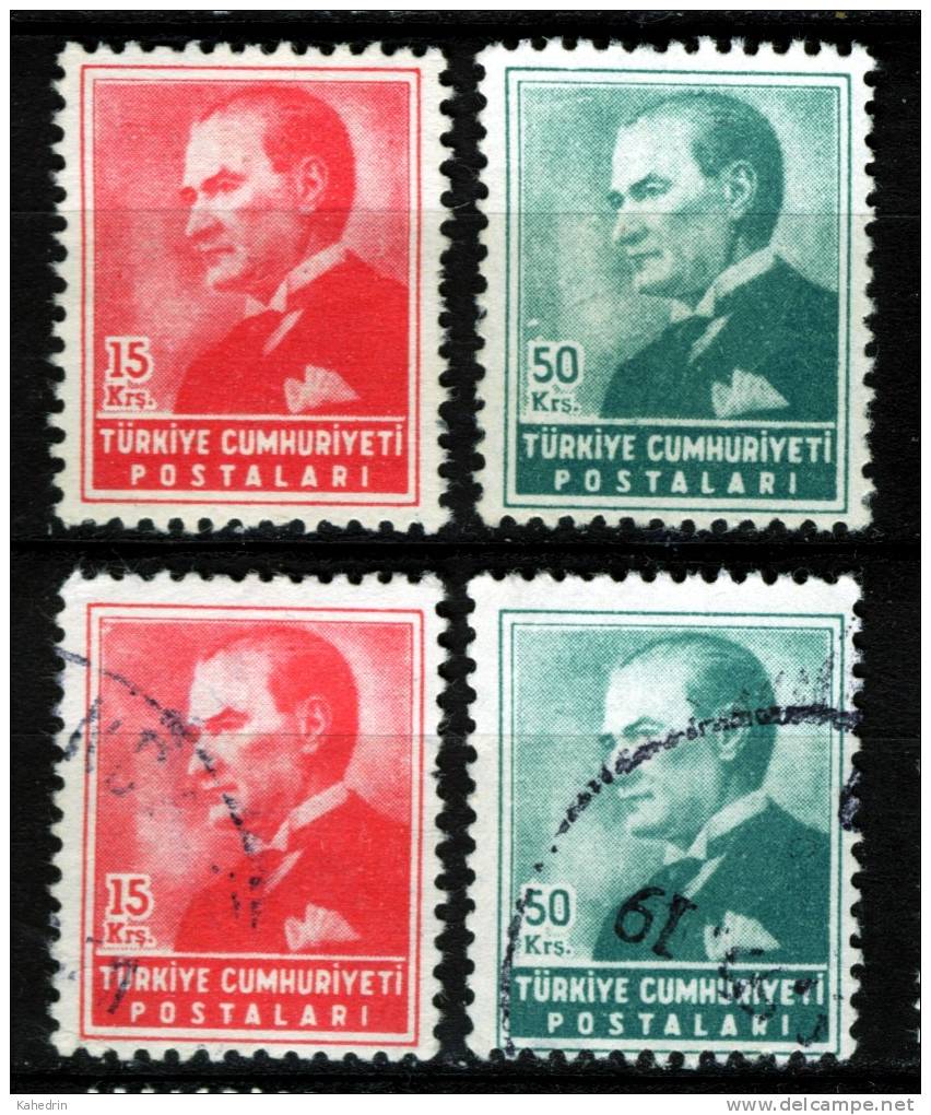 Turkey/Turquie/Türkei 1955, Atatürk (* = No Gum) + Used - Unused Stamps