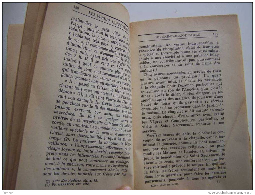 Les Frères Hospitaliers De Saint-Jean De Dieu-1950 CHARITAS-GRASSET Grands Ordres Monastiques Et Instituts Religieux- - Religion