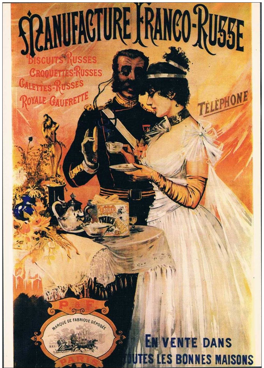 Publicité Sur Carte - Manufacture Franco-Russe - Werbepostkarten