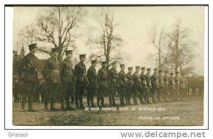 CPA CARTE PHOTO LONDON REGIMENT AT RATFIELD 1915 Parade Of Officiers Guerre 1914-18 - Guerre 1914-18