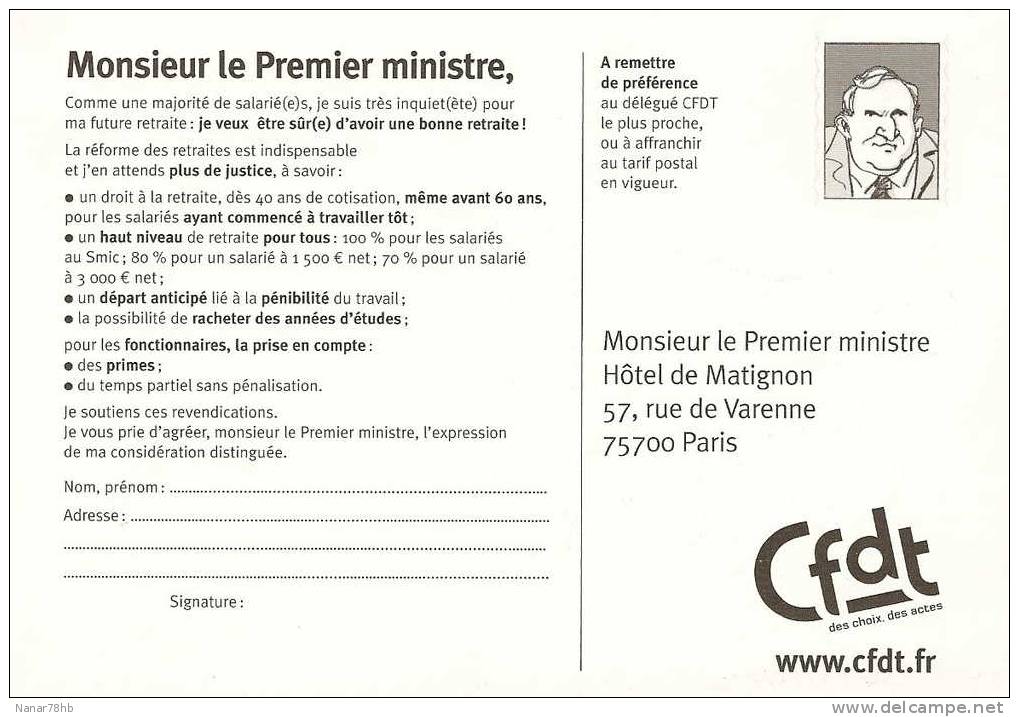 CPM Pour La CFDT Une Réforme Pour Sauver Nos Retraites - Vakbonden