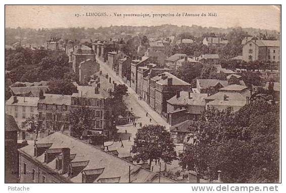 CPA - 87 Haute-Vienne Limoges - 1918 - Avenue Du Midi - 2 Scans - Limoges