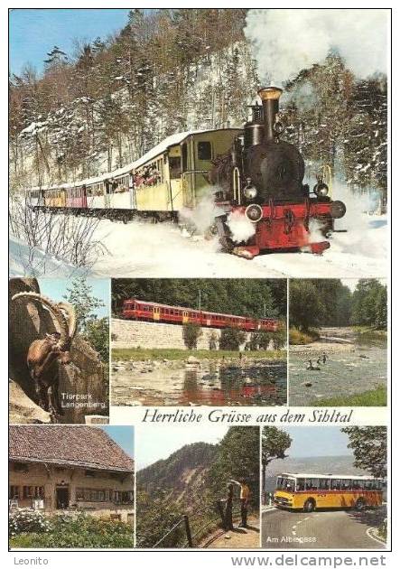 Sihltal Bahn Schnaggi-Schaggi 2 Ansichtskarten Ab 1985 - Eisenbahnen