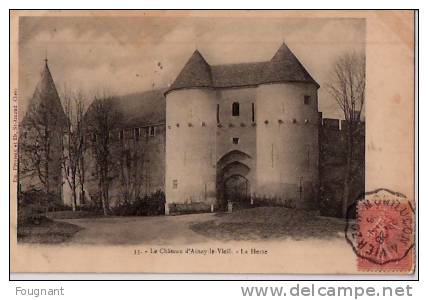 FRANCE: 1906:Le Château D´AISNAY-LE-VIEIL.(Cher:1 8.).AMBULANT De MONTLUCON à VIERZON.Bon état. - Ainay-le-Vieil