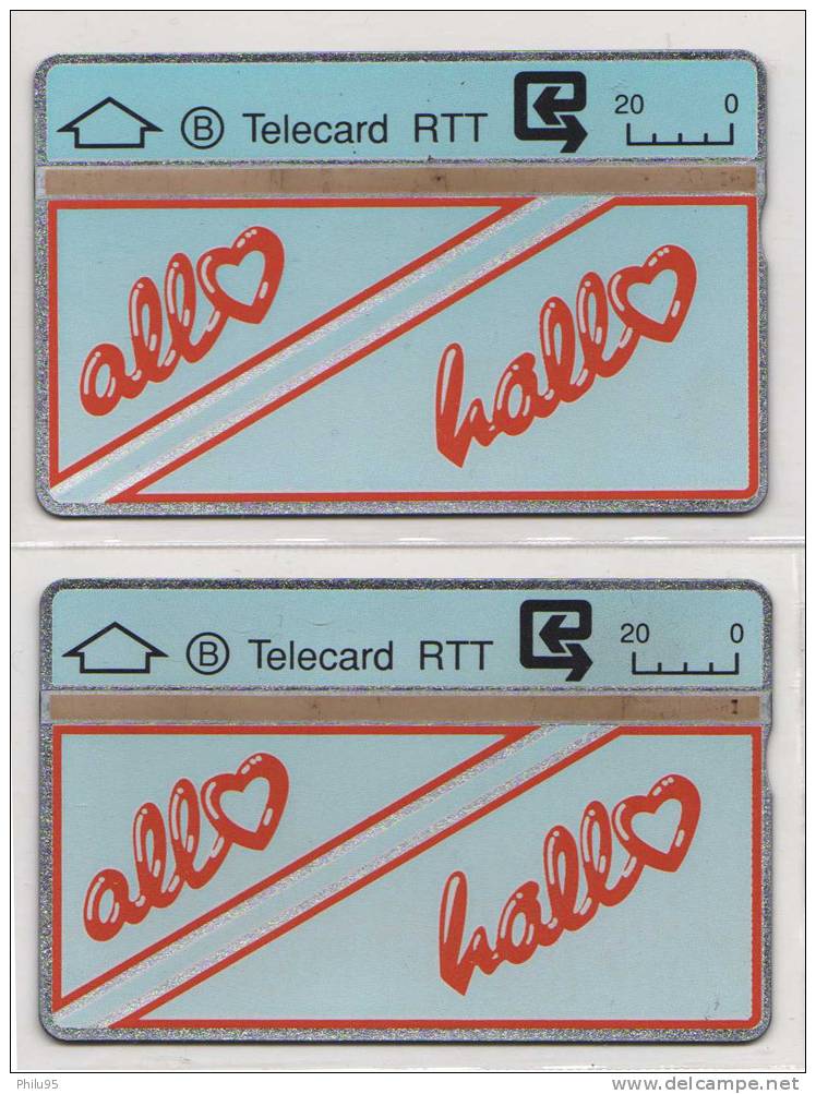 2 Télécartes Holographiques De Belgique, St Valentin 89 - Without Chip