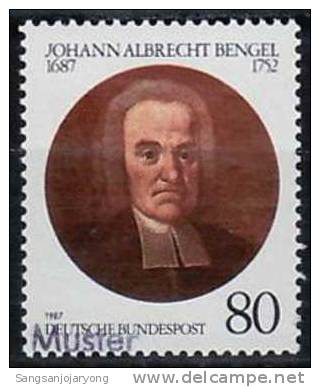 Specimen, Germany Sc1509 Theologian Johann Bengel (Muster, Muestra, Mihon) - Théologiens