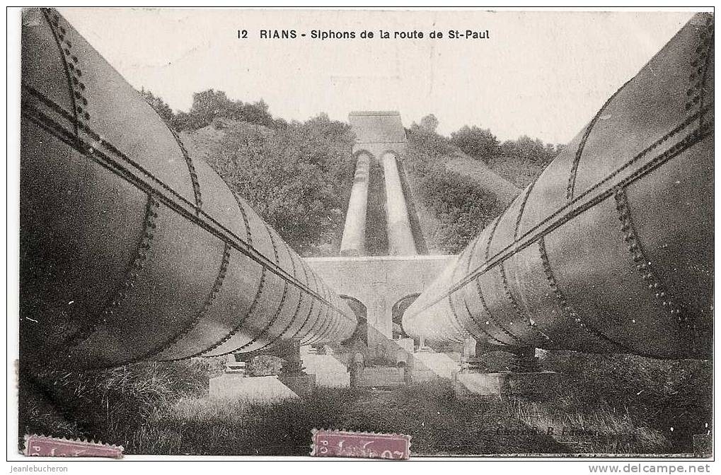 C.P.A   (  RIANS  " Siphons De La Route De Saint Paul   " Beau Plan ) - Rians