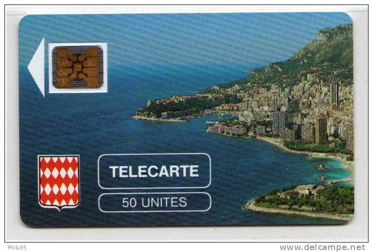 Télécarte De Monaco 50 Unités – Rocher Flèche Blanche - Monaco