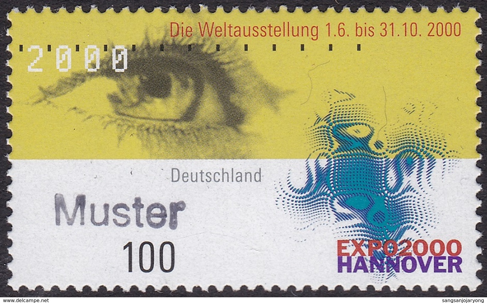 Specimen, Germany Sc2060 Expo 2000 Hanover, Eye - Other & Unclassified