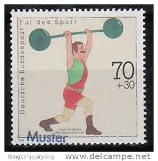 Specimen, Germany ScB701 Sports, Weight Lifting (Muster, Muestra, Mihon) - Weightlifting