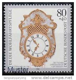 Specimen, Germany ScB736 Antique Clock, Horloge (Muster, Muestra, Mihon) - Relojería