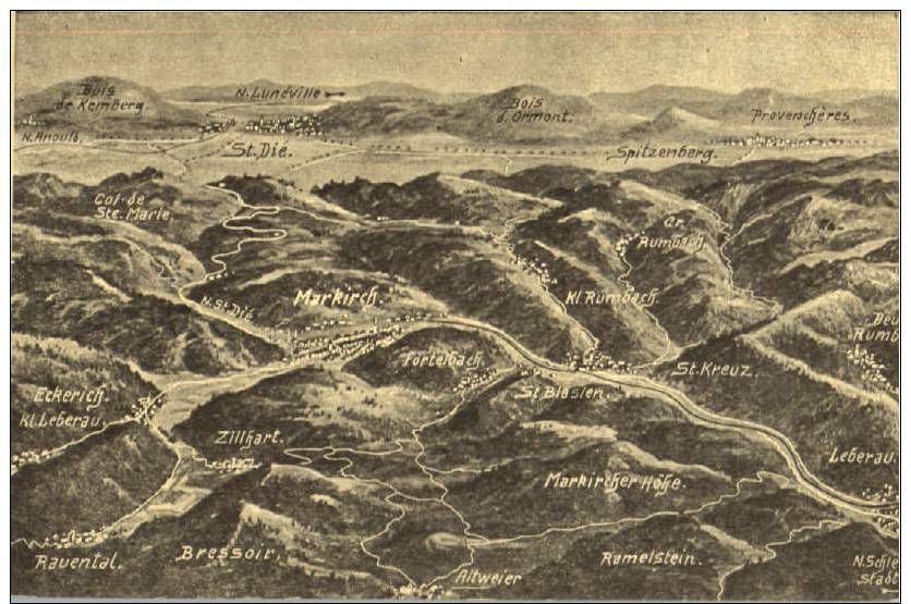 CPA Allemande - MARKIRCH - Carte De La Region - Feldpostkarte - Sainte-Marie-aux-Mines