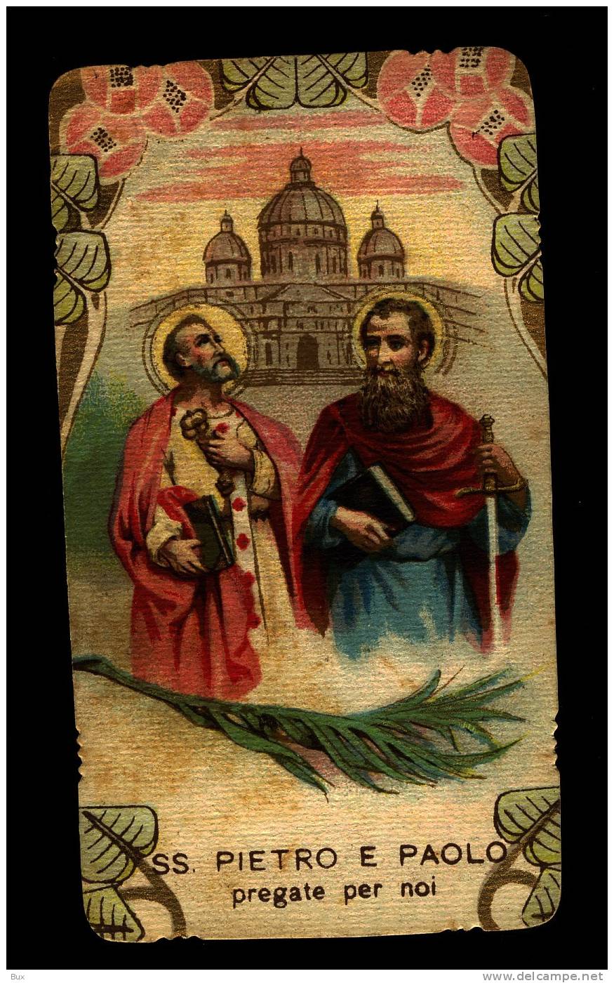 SS. PIETRO E PAOLO   SANTINO  SANTO SANCTE  RELIGIONE HOLY CARD CONDIZIONI COME DA  FOTO - Religione & Esoterismo