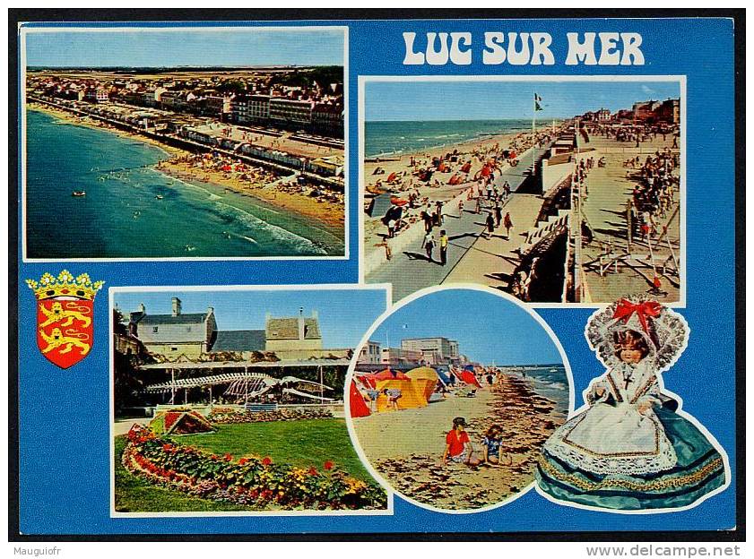 DF / 14 CALVADOS LUC-SUR-MER / MULTIVUES / PLAGE /SQUELETTE DE BALEINE/ POUPEE EN COSTUME FOLKLORIQUE - Luc Sur Mer