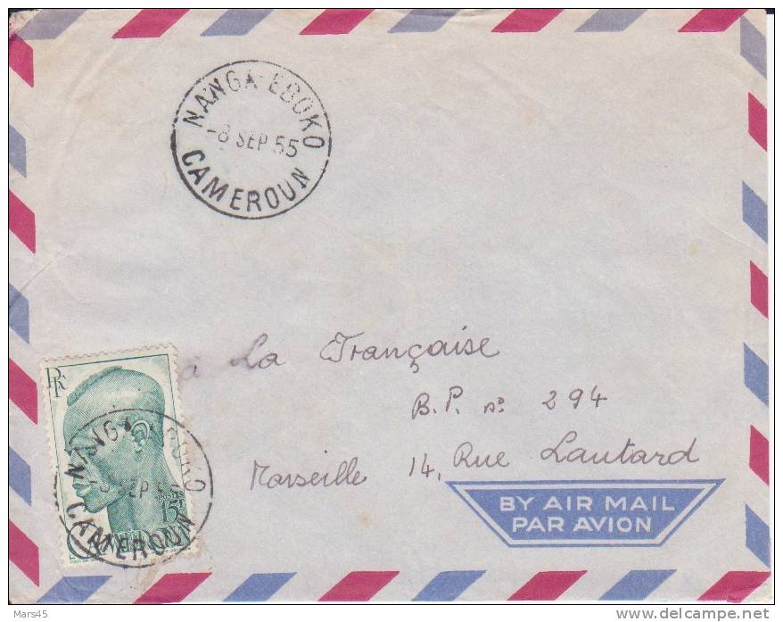 Cameroun,Nanga Eboko Le 08/09/1955 > France,lettre,Colonies,15 F N°292 - Cartas & Documentos