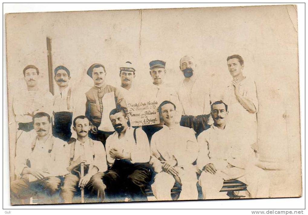 Tunisie FERRYVILLE (Bizerte) Militaria-Hopital Sidi Abdallah Compagnie D´Orient 1915- Uniformes- Honneur Aux Blessés - Tunisie