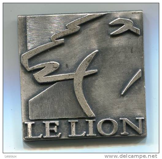 MEDAILLE SPORT LE LION SEMI MARATHON BELFORT MONTBELIARD FRANCHE COMTE 19996 MODELE BLANC - Firemen